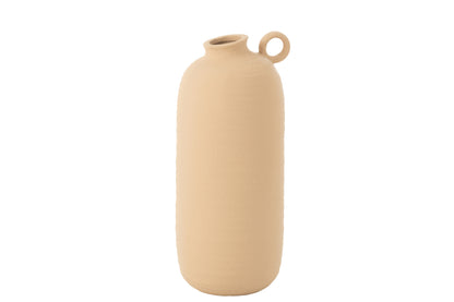 Vaas Cassia Smal Klei Beige Groot