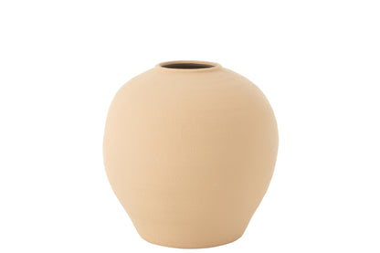 Vaas Cassia Rond Klei Beige Groot