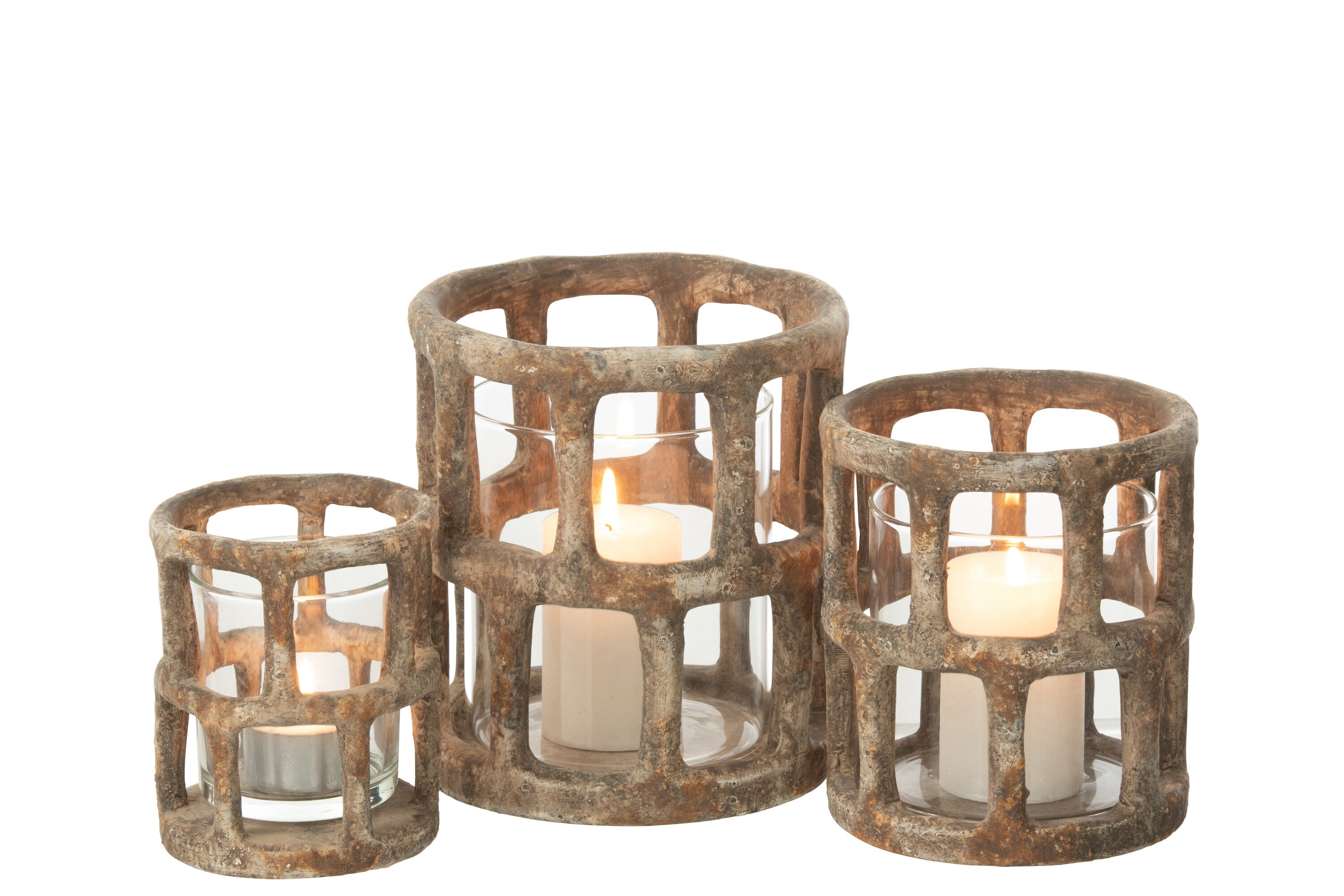 Orkaan Antiek Polyresin/Glas Groot