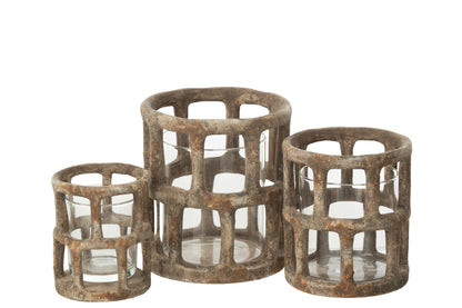 Orkaan Antiek Polyresin/Glas Groot