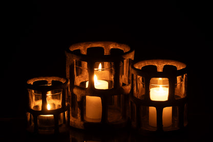 Orkaan Antiek Polyresin/Glas Groot