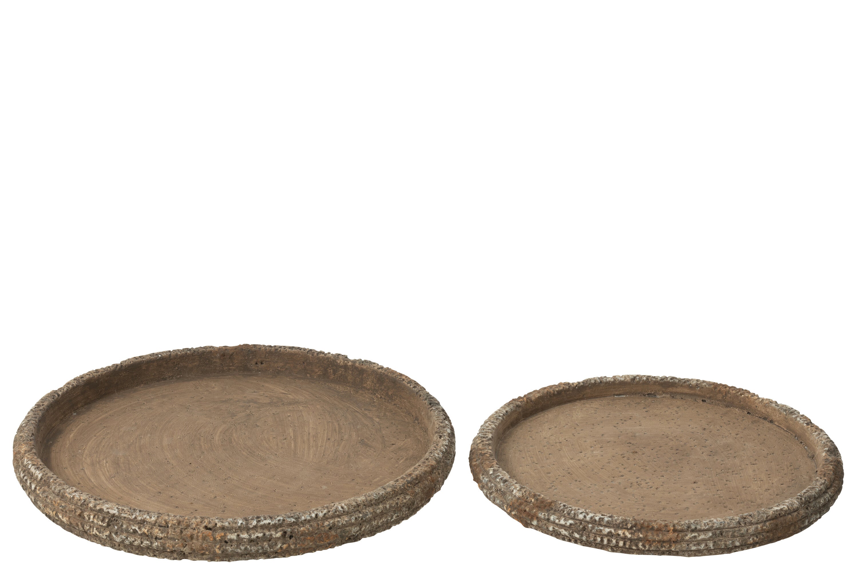 Set van 2 decoratieve dienbladen antiek cement