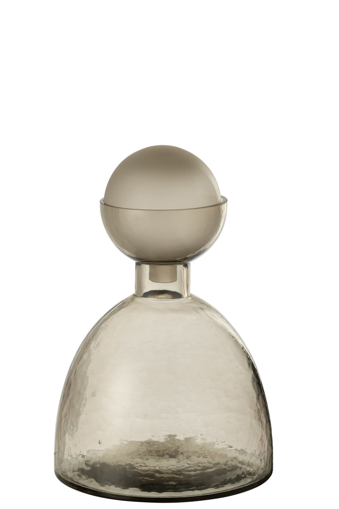 Vaas Fles+Dop Yara Glas Greige Klein