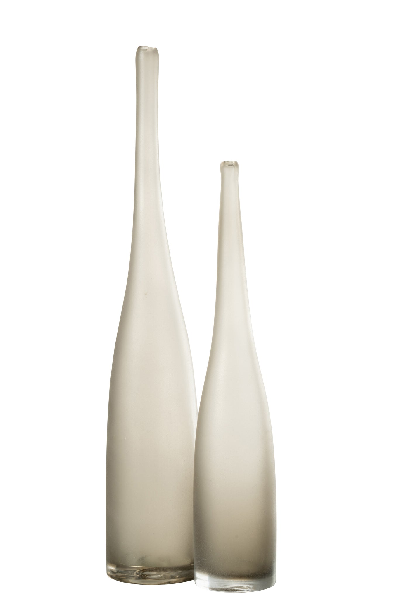 Set van 2 vazen Yara Flute Glas Greige