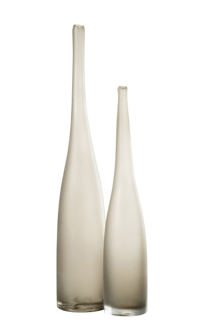 Set van 2 vazen Yara Flute Glas Greige