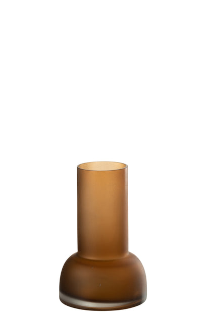 Vaas/Kaarsenhouder Yoko Glas Bruin Klein