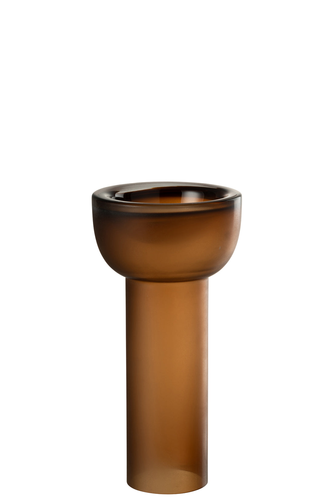 Vaas/Kaarsenhouder Yoko Glas Bruin Medium