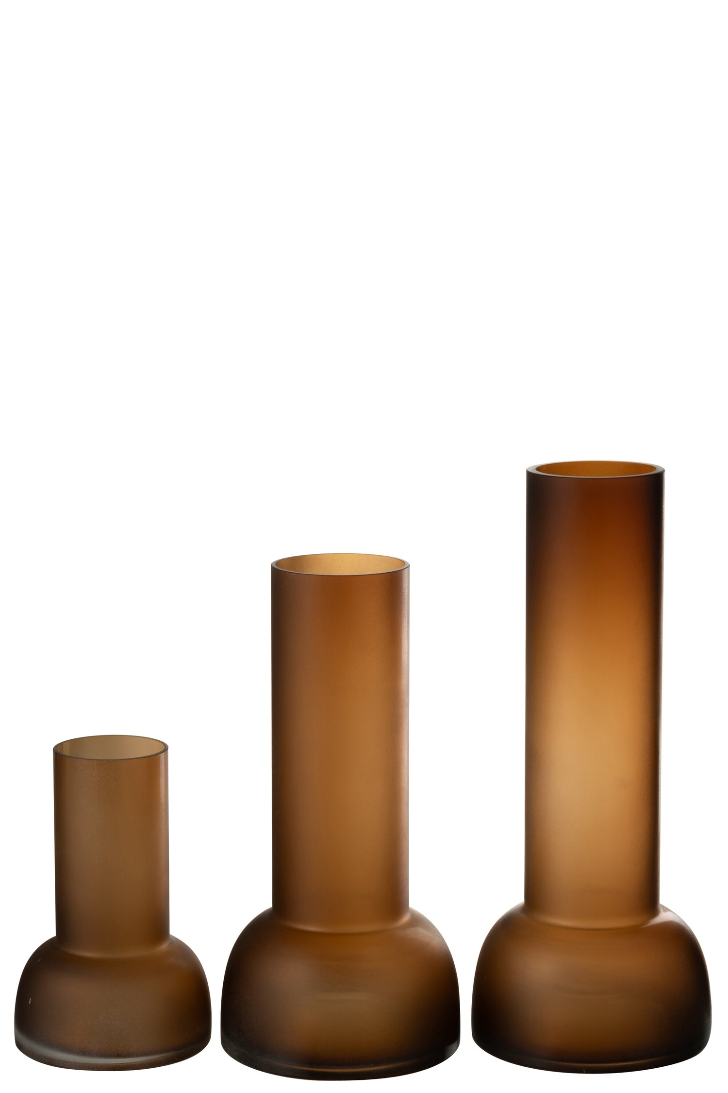 Vaas/Kaarsenhouder Yoko Glas Bruin Groot