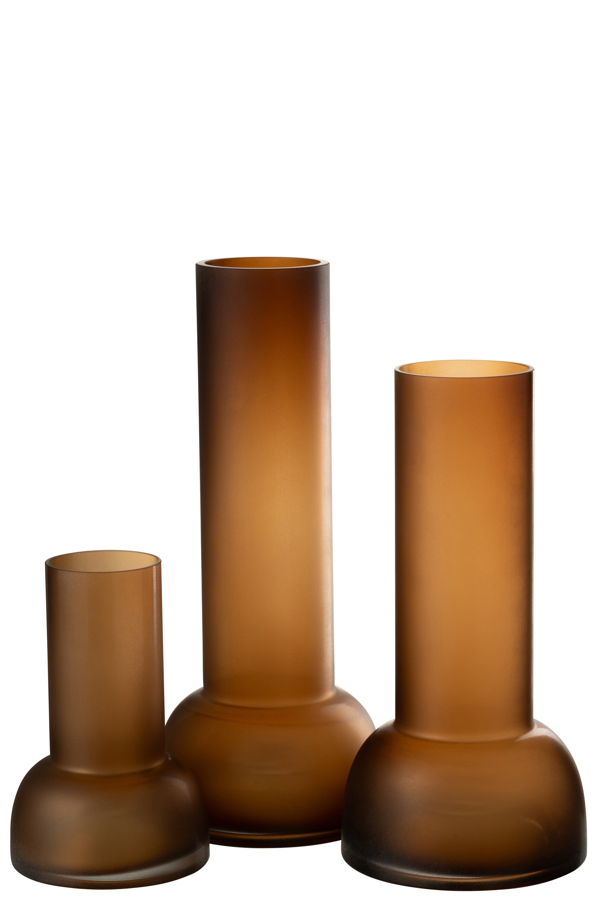 Vaas/Kaarsenhouder Yoko Glas Bruin Groot
