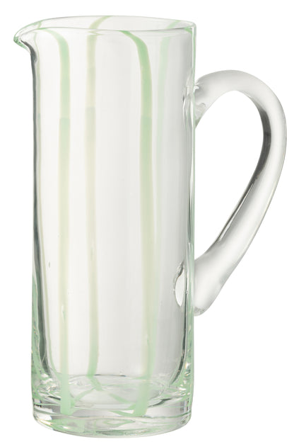 Karaf Strepen Glas Transparant/Groen