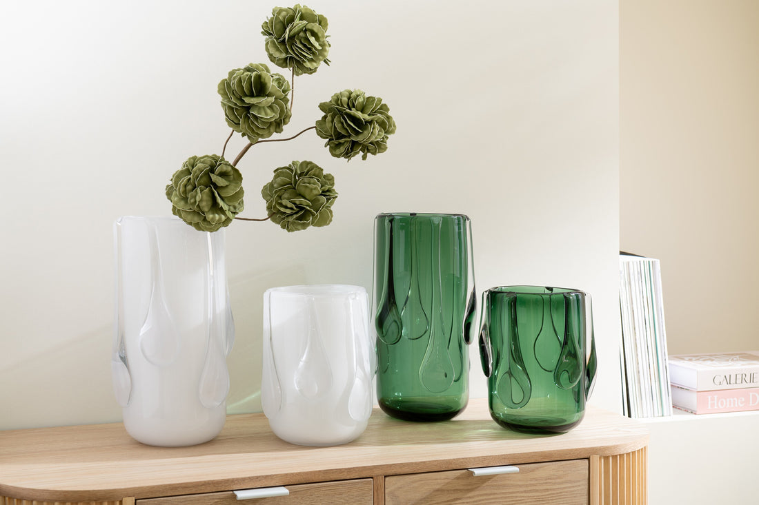 Vaas Druppelglas Groen Klein