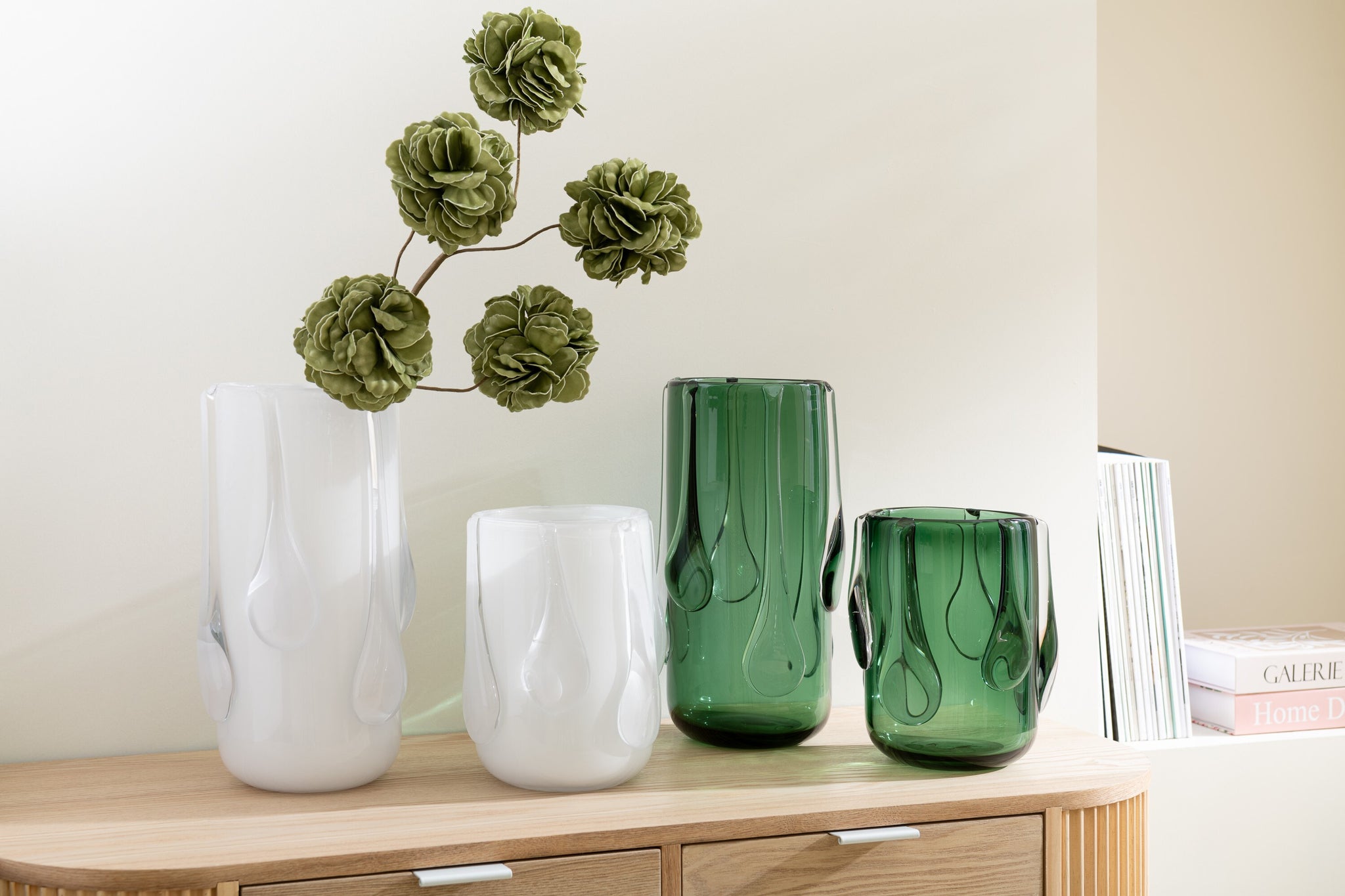 Vaas Druppelglas Groen Klein