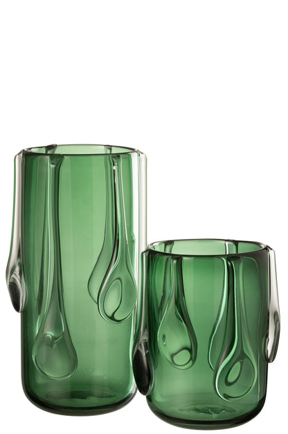 Vaas Druppelglas Groen Groot