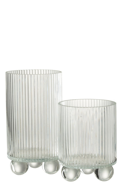 Orkaan Clara Glas Transparant Groot