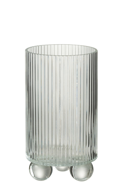 Orkaan Clara Glas Transparant Groot