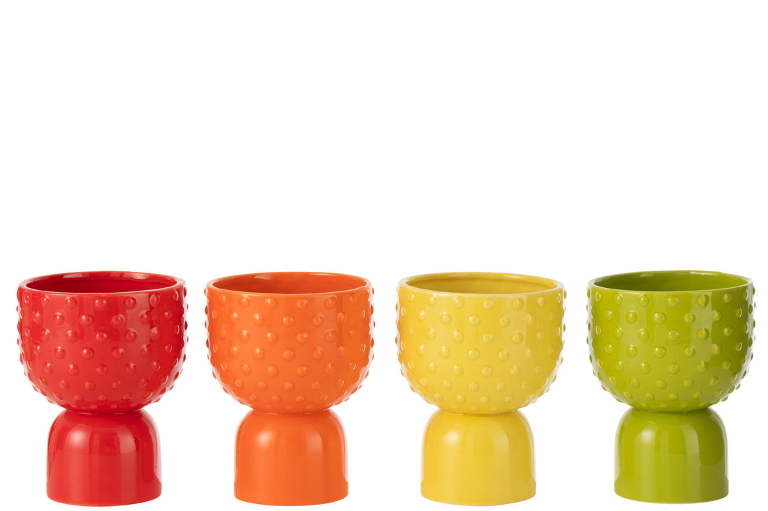 Vaas Pitaya Keramische Mix Assortiment Van 4