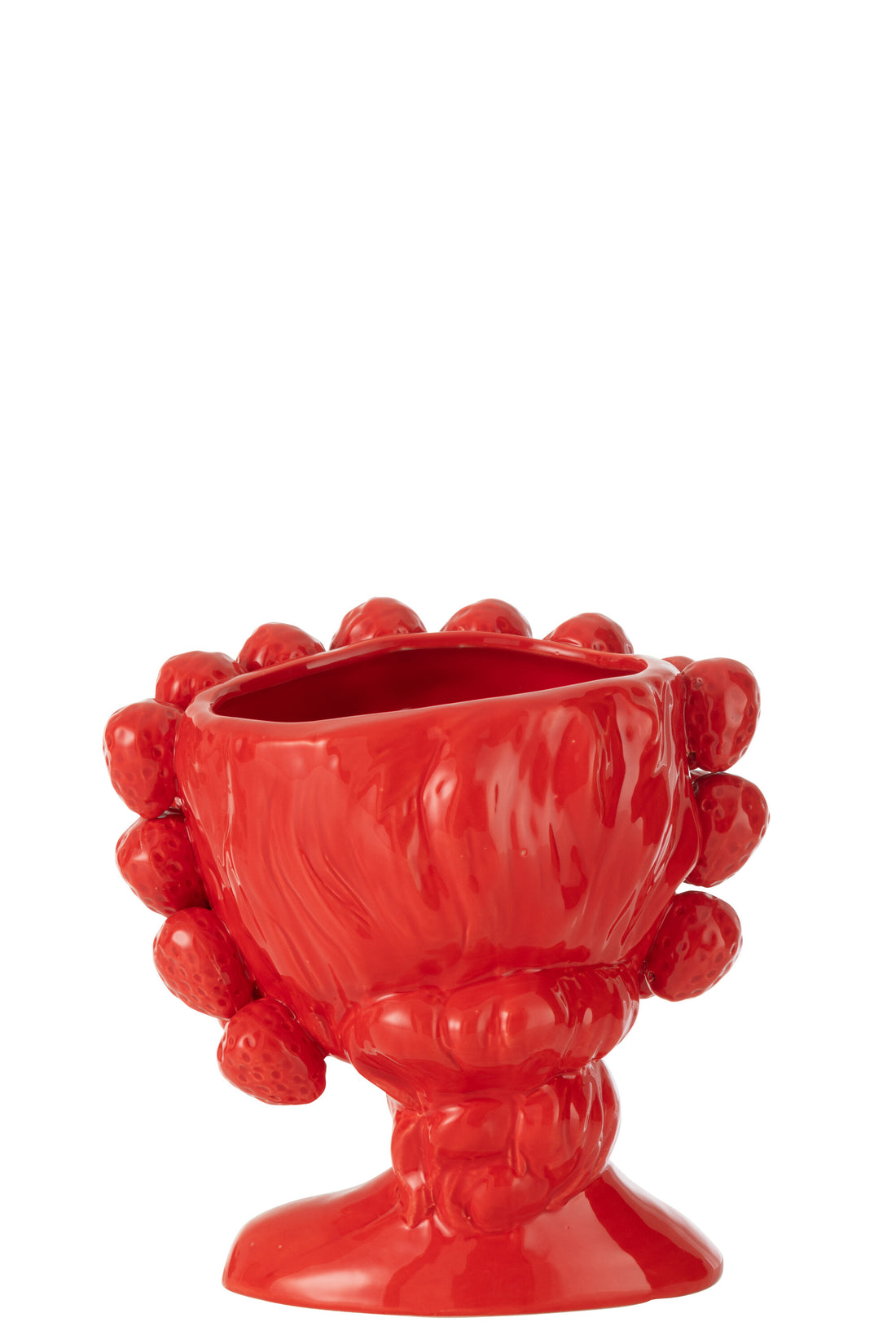 Bloempot Aardbeien Meisje Keramiek Rood