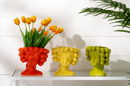 Bloempot Aardbeien Meisje Keramiek Rood