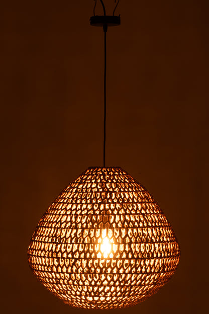Plafondlamp Gevlochten Metaal Natuurlijk