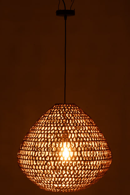 Plafondlamp Gevlochten Metaal Natuurlijk