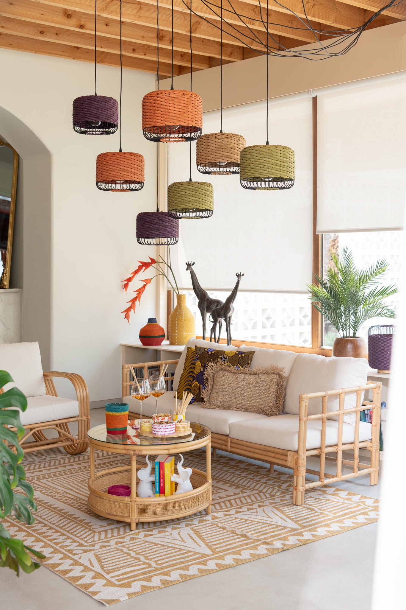 Plafondlamp Metaal Paars