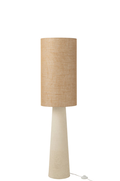 Vloerlamp Ava Fiberglas/Jute Natuurlijk Klein