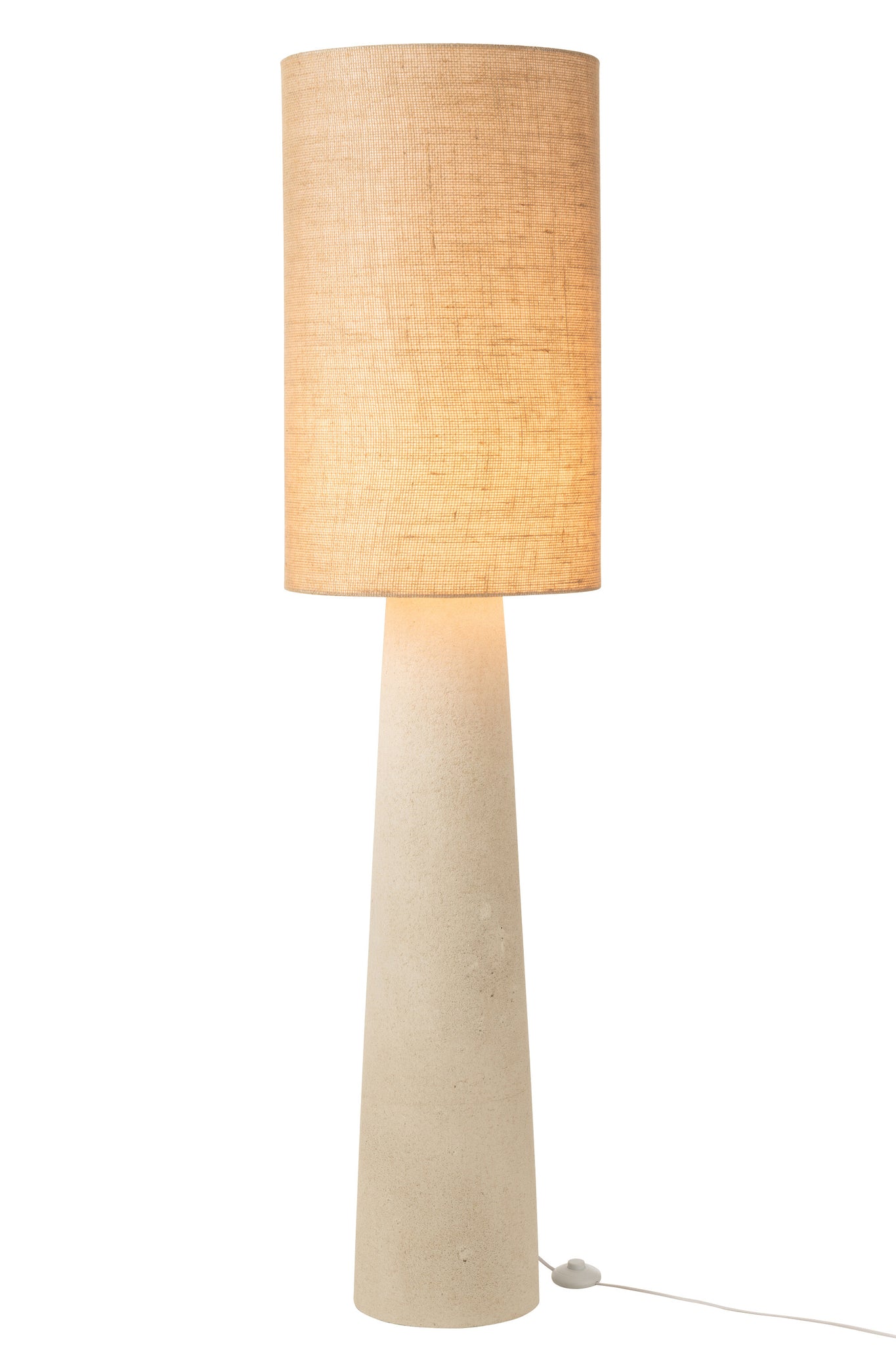Vloerlamp Ava Fiberglas/Jute Natuurlijk Groot