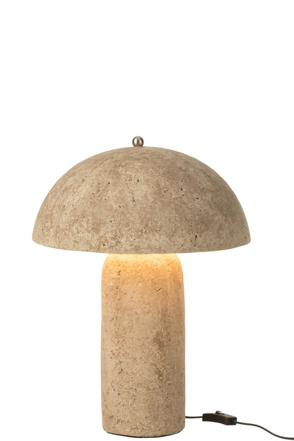 Tafellamp Paddenstoel Papier-maché Beige