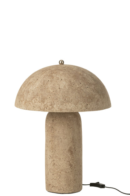 Tafellamp Paddenstoel Papier-maché Beige