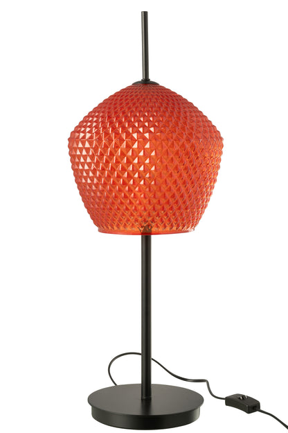 Tafellamp Glas Rood