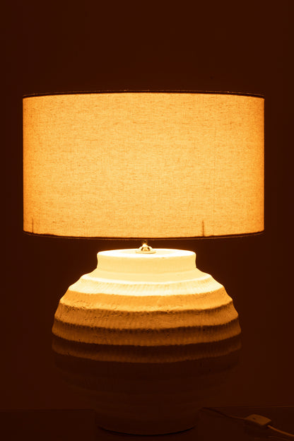 Tafellamp Terracotta Wit