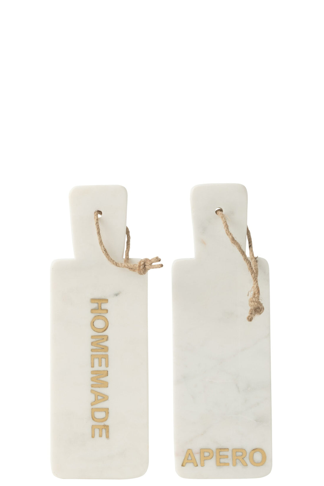 Cheese Board Rectangle Apero/Homemade Marble White Assortment Of 2