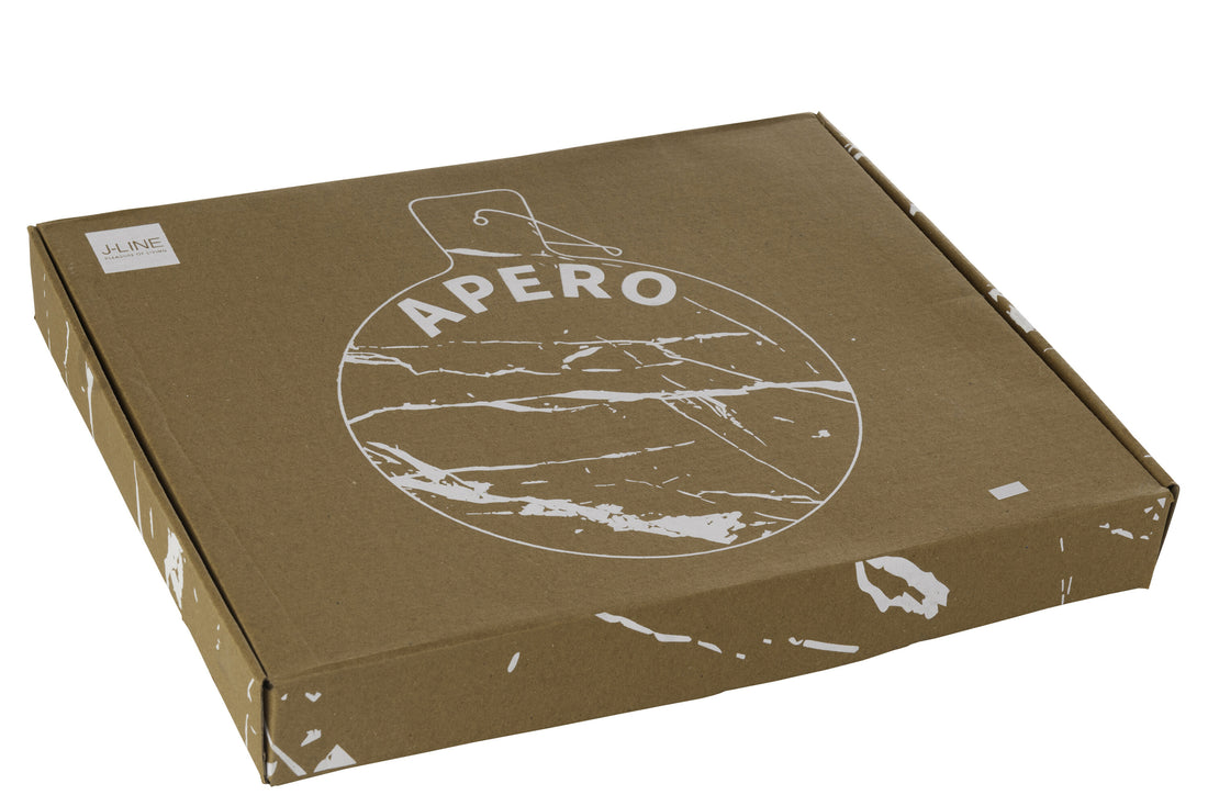 Cheese Board Round Apero Marble White