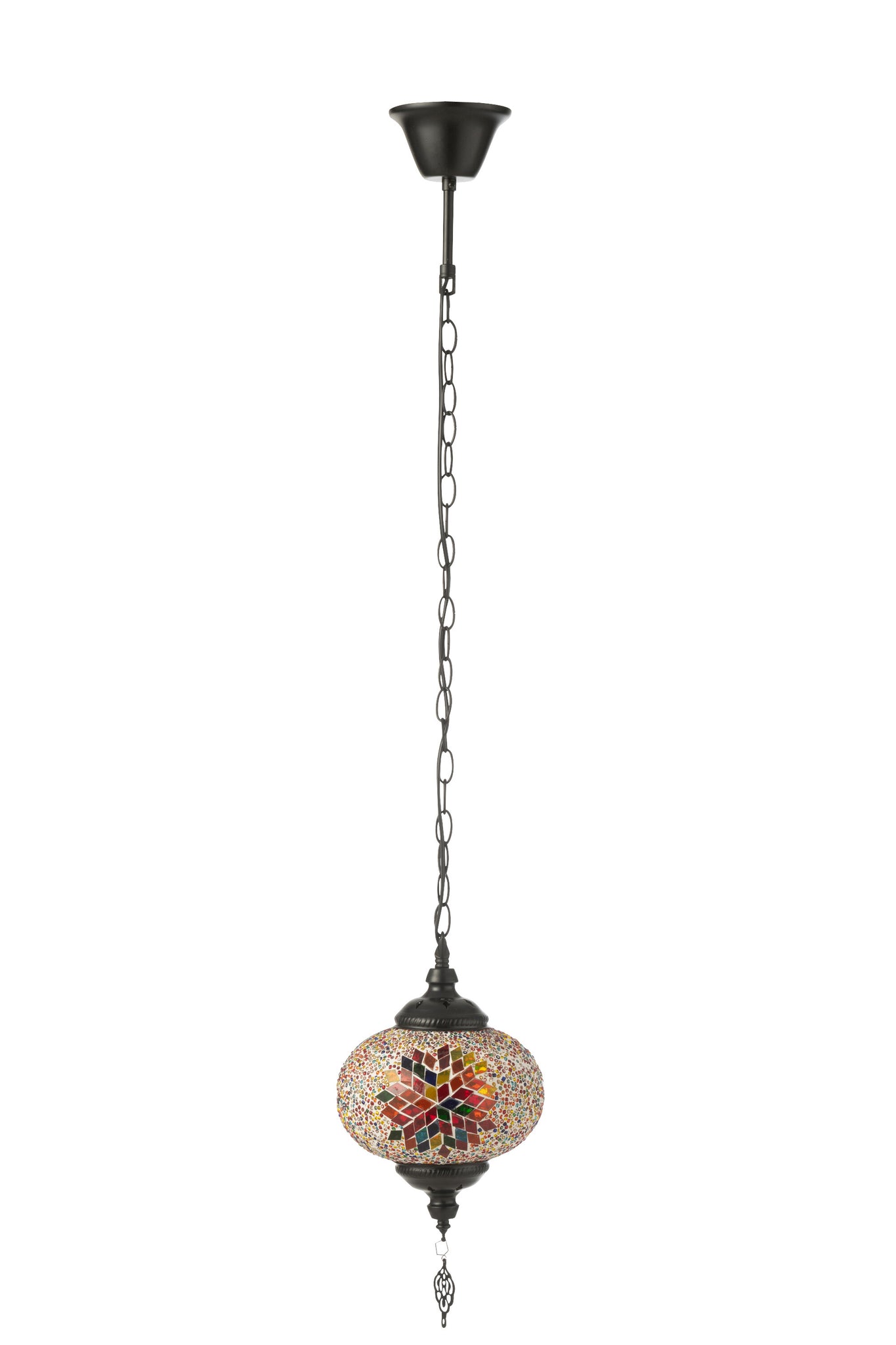 Hanglamp Mozaïek Glas/Metaal Oranje Klein