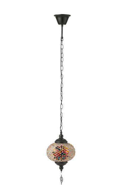 Hanglamp Mozaïek Glas/Metaal Oranje Klein