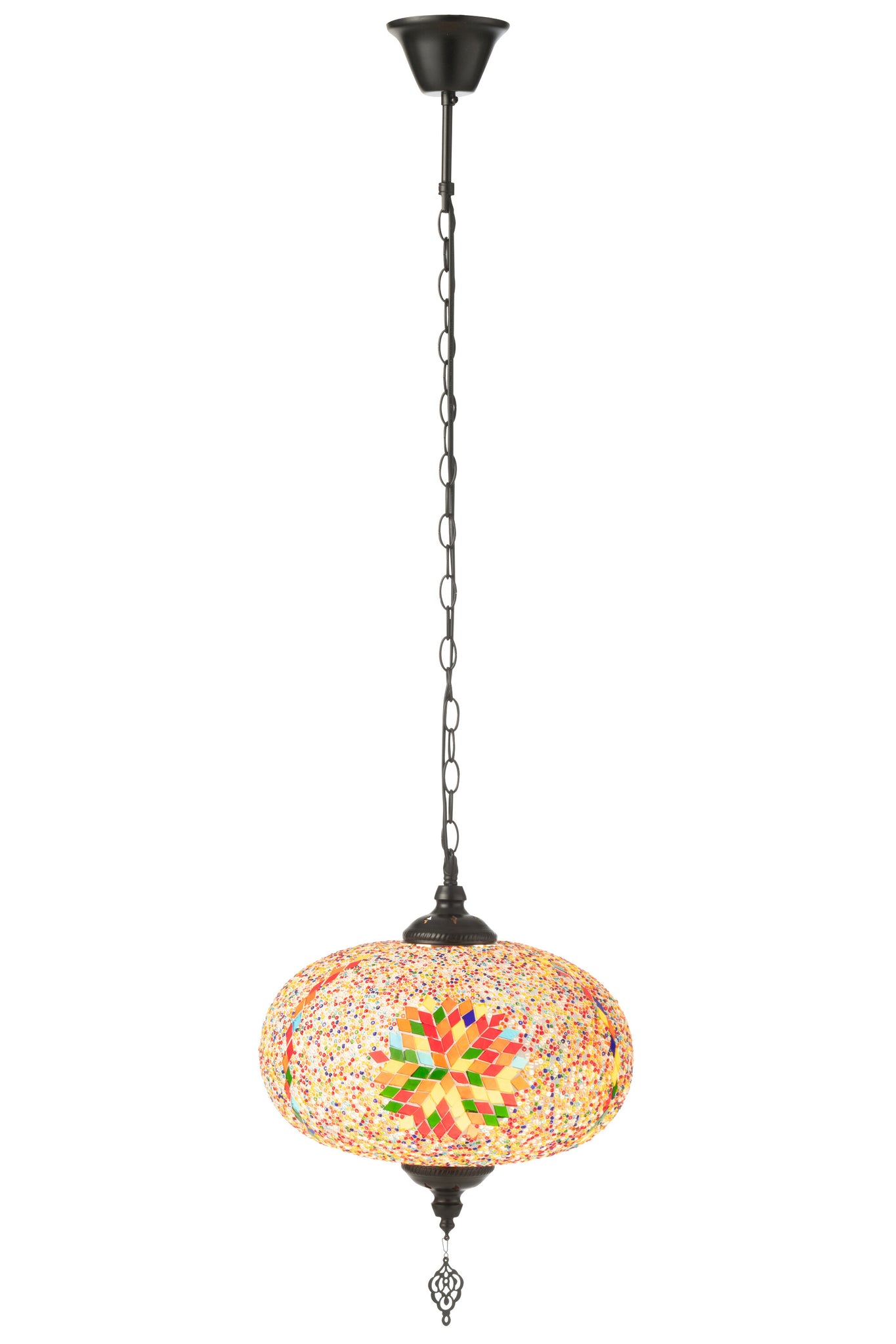 Hanglamp Mozaïekglas/Metaal Oranje Groot