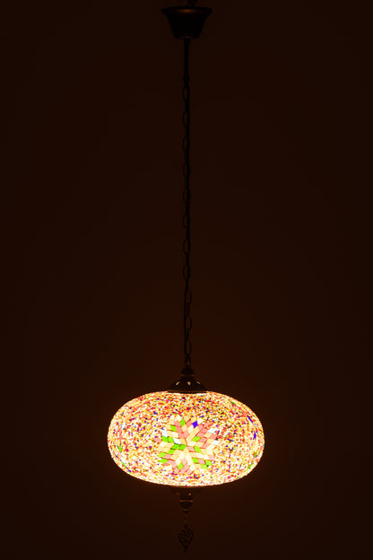 Hanglamp Mozaïekglas/Metaal Oranje Groot