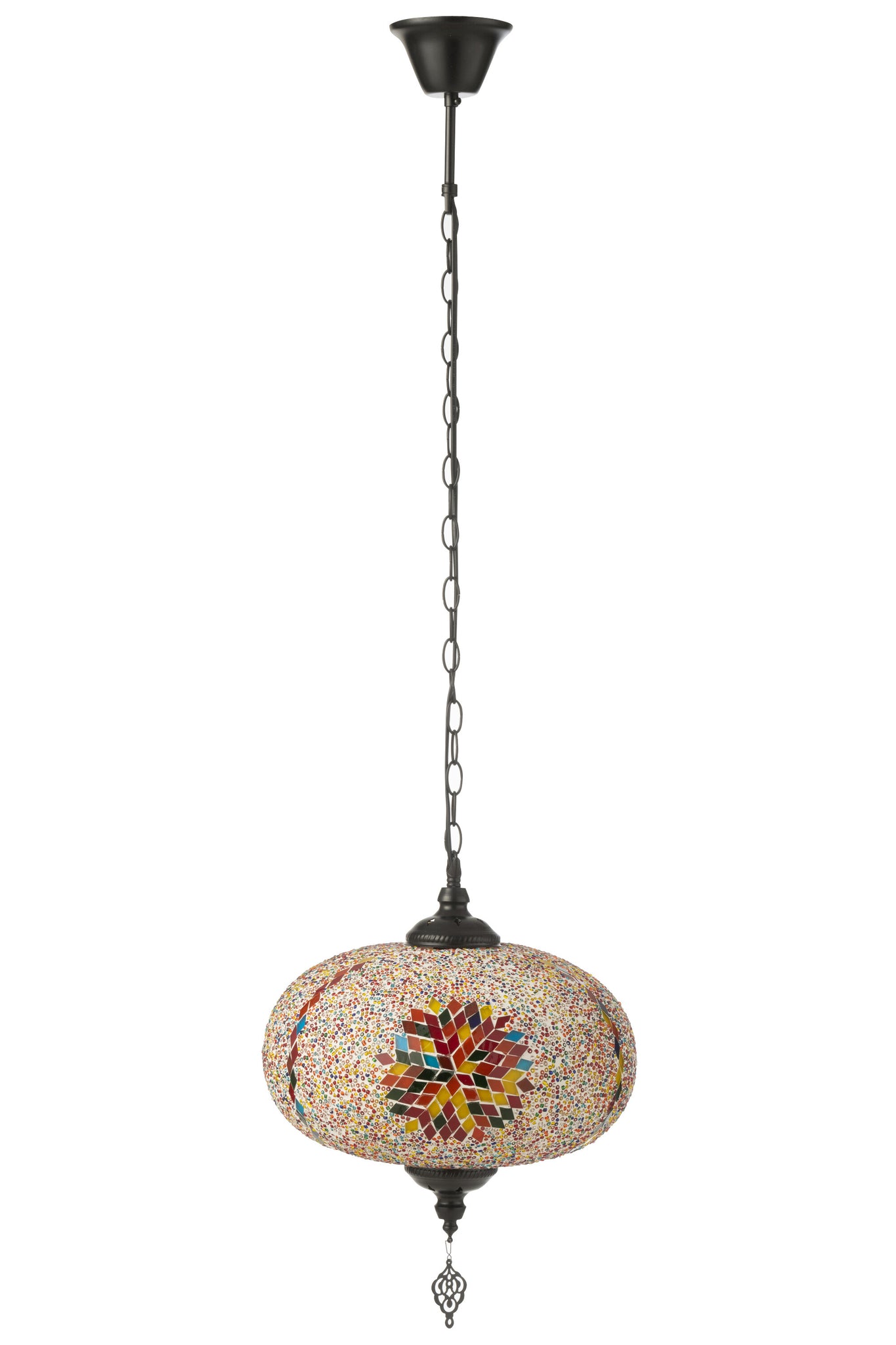 Hanglamp Mozaïekglas/Metaal Oranje Groot