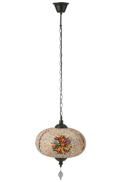 Hanglamp Mozaïekglas/Metaal Oranje Groot