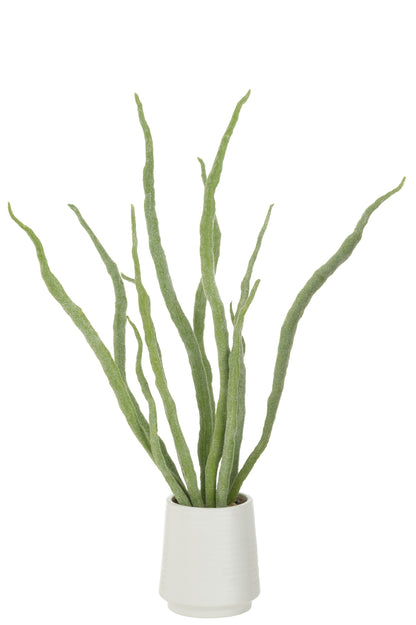 Sappige plant in pot kunstmatig groen