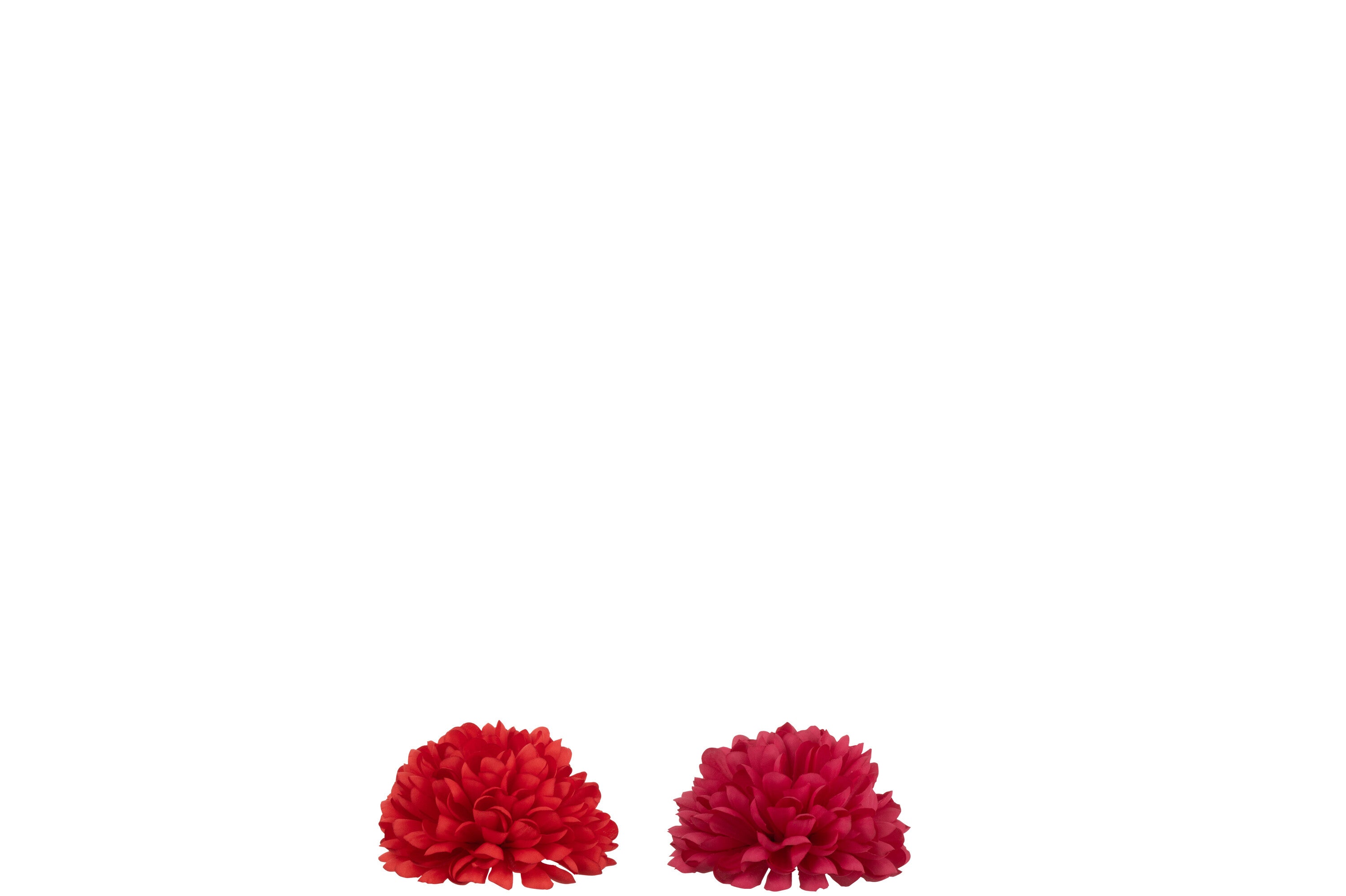 Bloem halve bol Dia13cm Kunstmatig Roze/Rood Assortiment Van 2