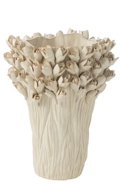 Vaas Ambrosia Keramiek Wit Groot