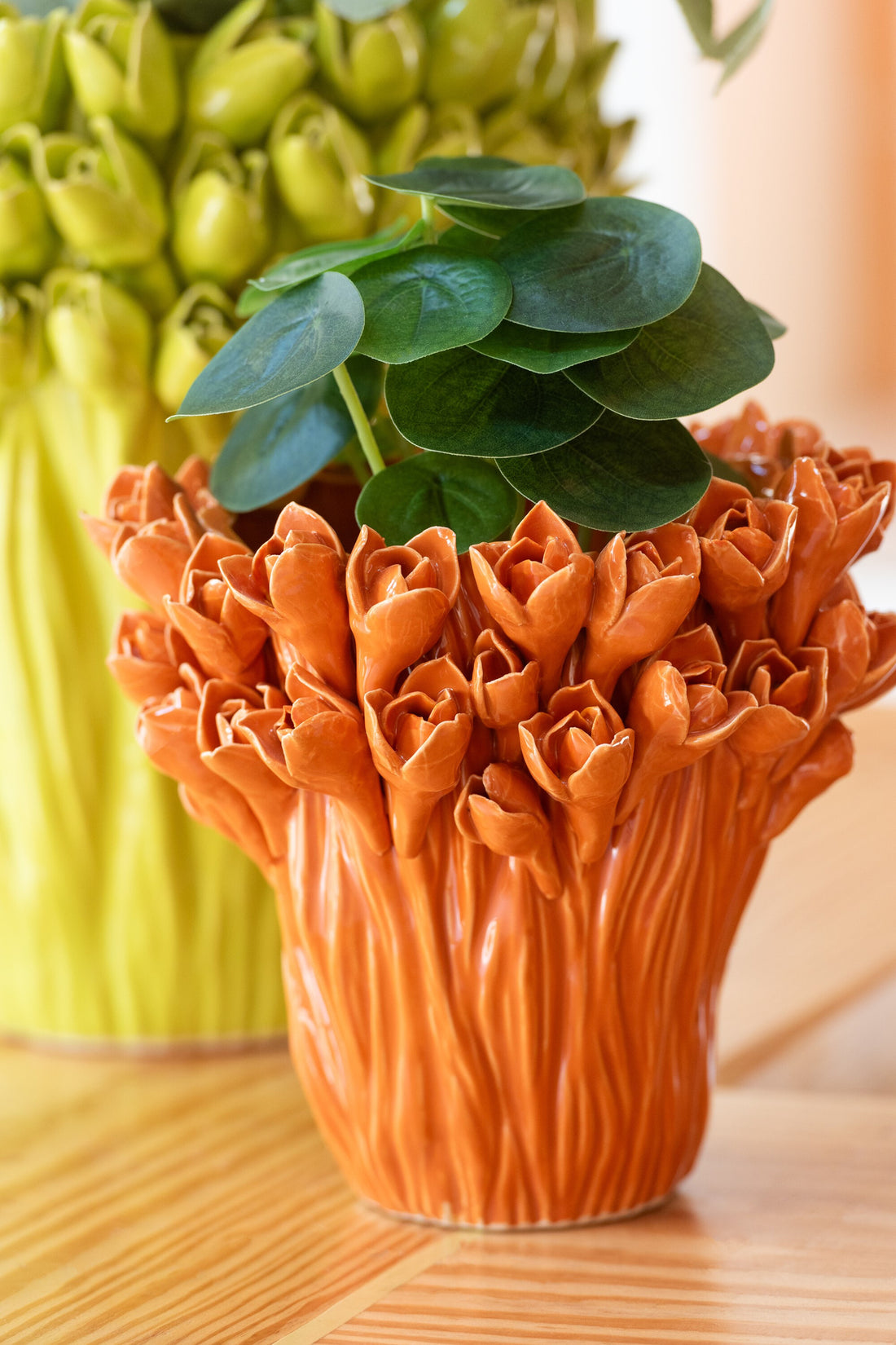 Vaas Ambrosia Keramiek Oranje Middelgroot