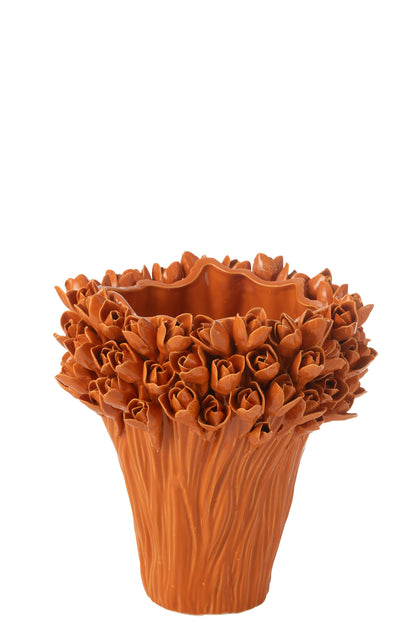 Vaas Ambrosia Keramiek Oranje Middelgroot