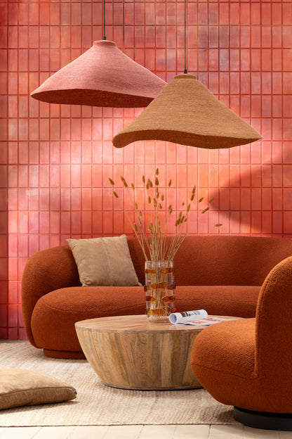 Vaas Kiezelglas Amber/Transparant Groot
