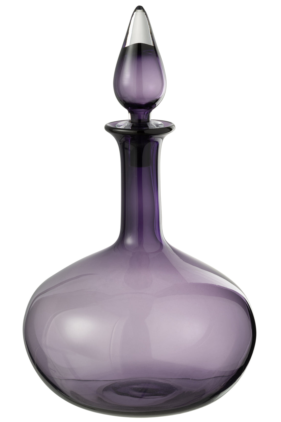 Vaas+Stopfles Glas Paars
