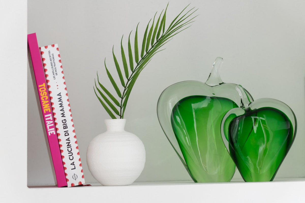 Set van 3 papiergewicht Malum glas groen/transparant