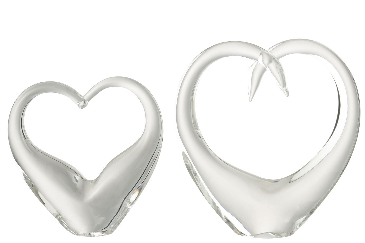 Papiergewicht Hart Glas Transparant Groot