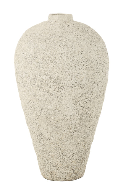 Vaas Pot Antique Cement White