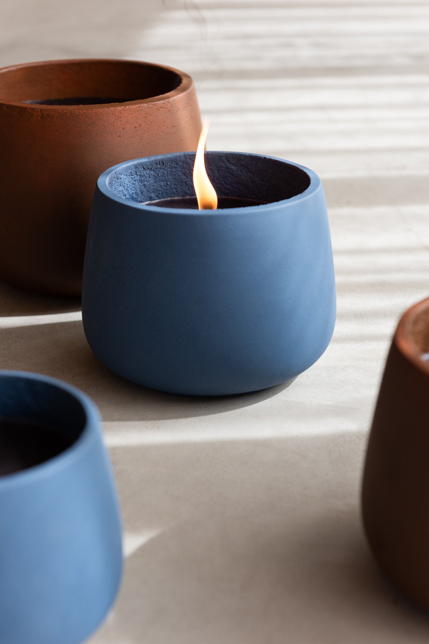 Buitenkaars Cyra Cement Blauw Medium-31 uur